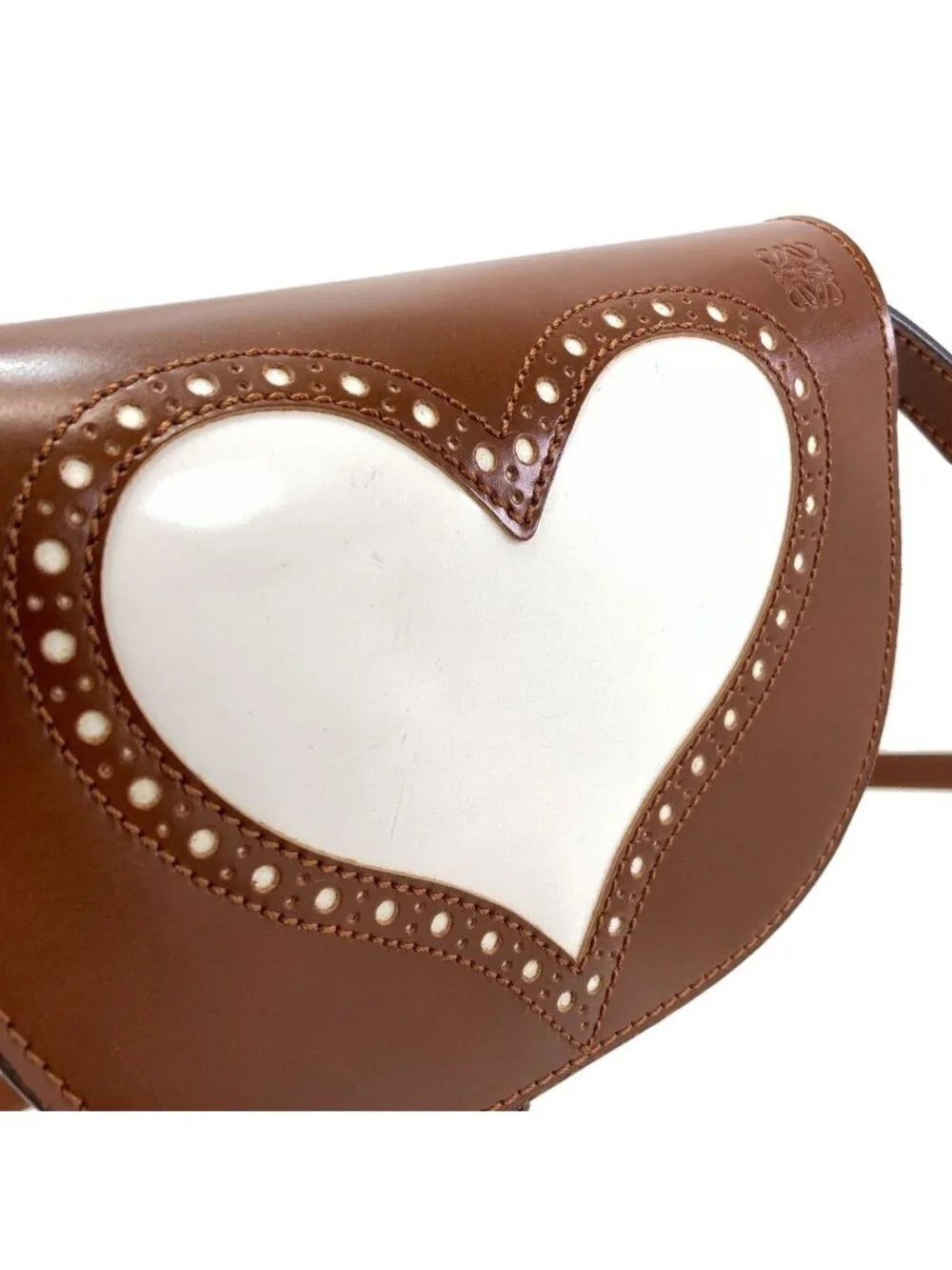 Loewe Gate Dual Mini Heart Motif Shoulder Bag Calf